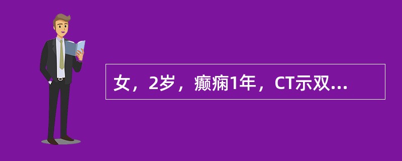 女，2岁，癫痫1年，CT示双侧侧脑室平行分离，三脑室上抬，侧脑室轻度扩大，诊断（）