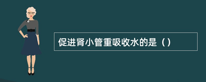 促进肾小管重吸收水的是（）