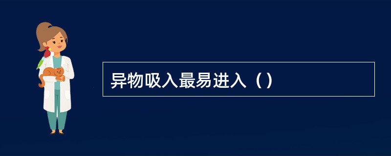 异物吸入最易进入（）