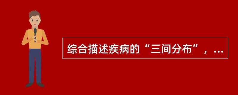 综合描述疾病的“三间分布”，最经典的流行病学方法是()