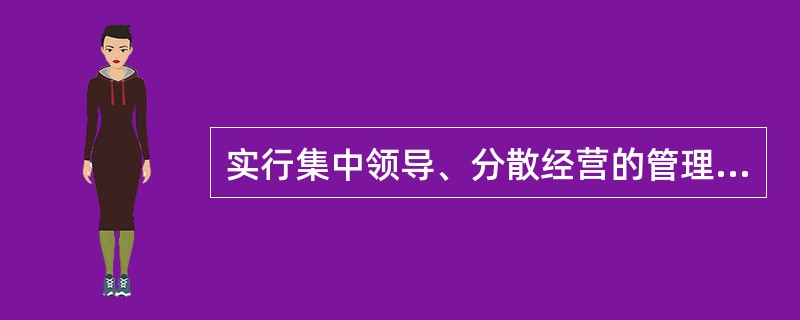 实行集中领导、分散经营的管理原则的是()组织结构。