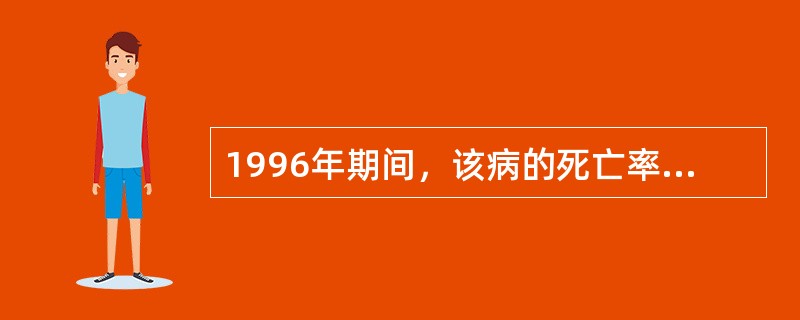 1996年期间，该病的死亡率(1/10万)是（）