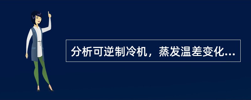 分析可逆制冷机，蒸发温差变化与冷凝温度变化相比对制冷系数的影响（）。