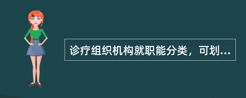 诊疗组织机构就职能分类，可划分为（）