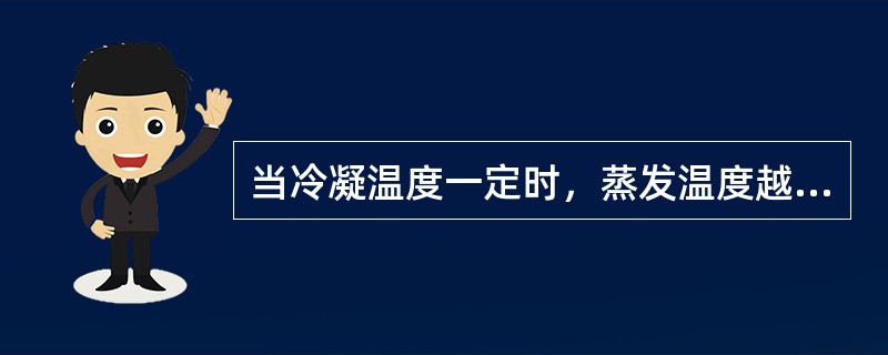 当冷凝温度一定时，蒸发温度越高，（）越小。