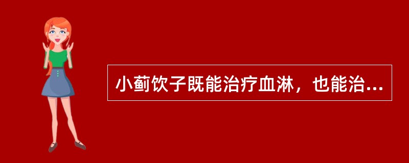 小蓟饮子既能治疗血淋，也能治疗血尿。（）