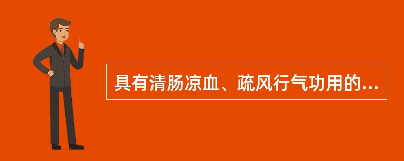 具有清肠凉血、疏风行气功用的方是（）