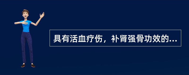 具有活血疗伤，补肾强骨功效的药物是（）