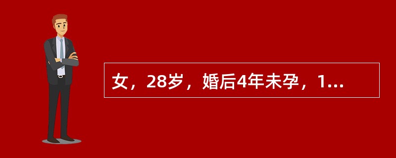 女，28岁，婚后4年未孕，18岁来经，1～3个月一次，每次3～4天，量中等，无痛经。夫妇双方检查：男方精液常规正常；女方阴道通畅，宫体后位，正常大、活动，附件未及异常，基础体温测定呈单相。应采取的治疗