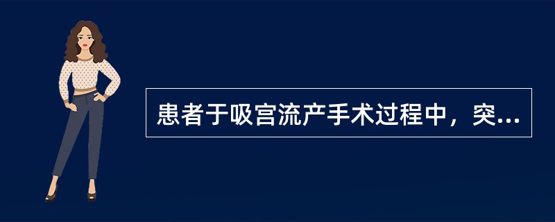 患者于吸宫流产手术过程中，突然感觉胸闷、头晕，大汗淋漓。查体：血压9.3／6.7kPa（70／50mmHg），心率50次／分。此时应首先给予（）