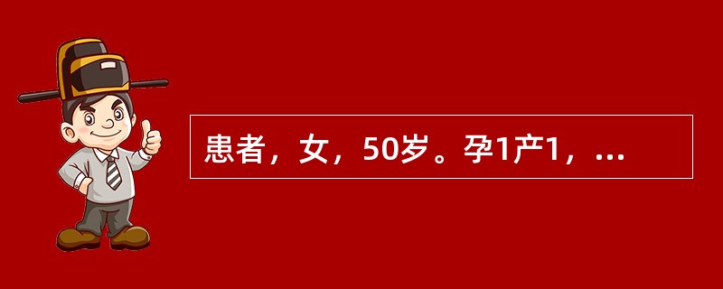 患者，女，50岁。孕1产1，近半年来经量明显增多，经期延长，头晕、乏力2个月。妇科检查：子宫呈不规则增大，如孕3个月大小，表面结节状突起，质硬。首先考虑该患者的诊断是（）