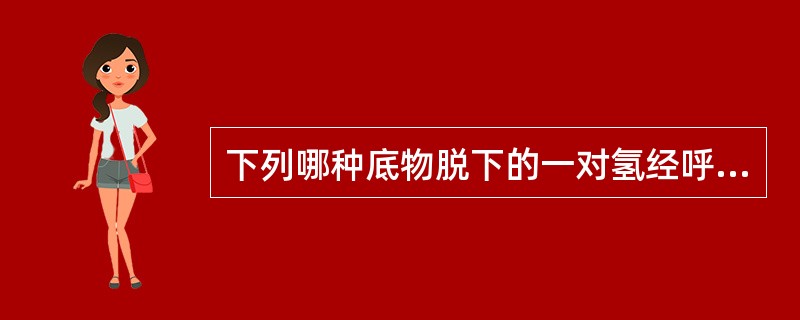 下列哪种底物脱下的一对氢经呼吸链氧化生成水，其P/O比值约为3？（）