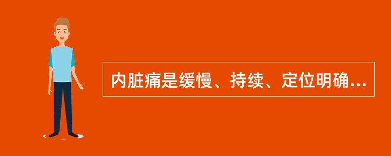 内脏痛是缓慢、持续、定位明确的疼痛。（）