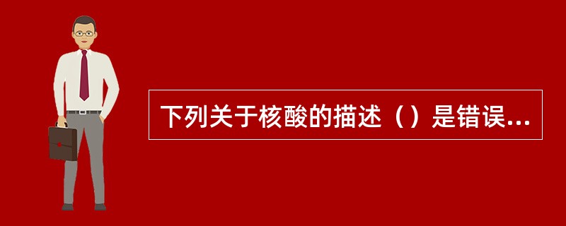 下列关于核酸的描述（）是错误的。