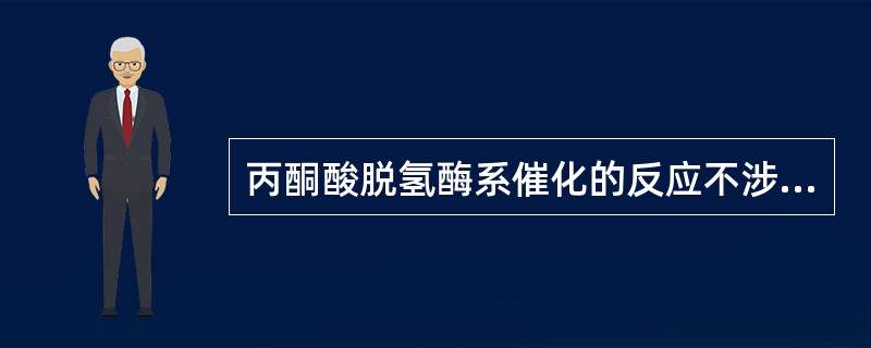 丙酮酸脱氢酶系催化的反应不涉及下述（）物质。