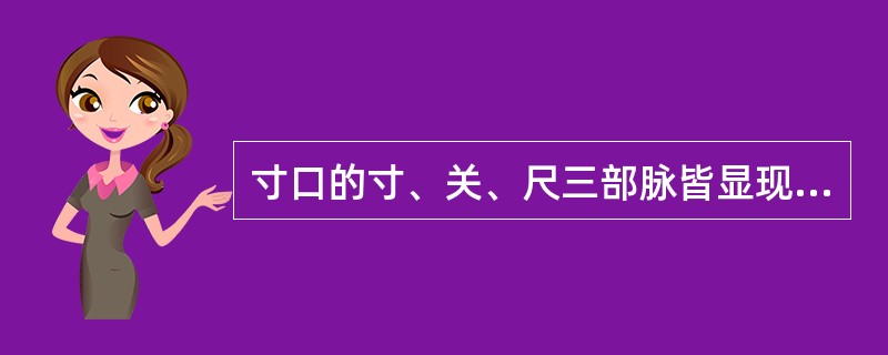 寸口的寸、关、尺三部脉皆显现在寸口背侧者，称为（）