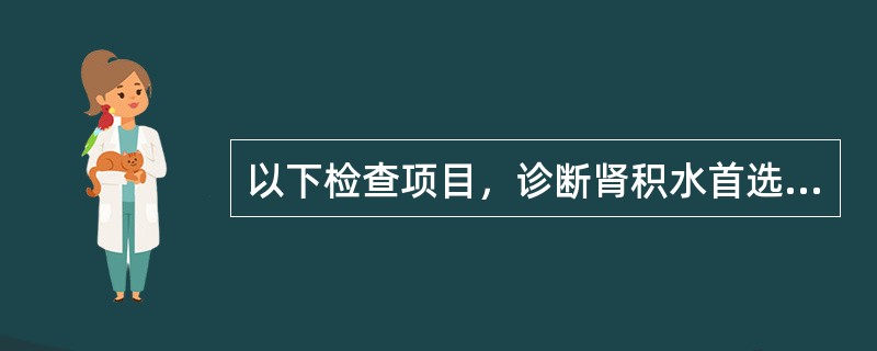 以下检查项目，诊断肾积水首选的是（）