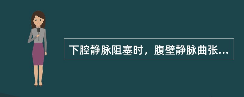 下腔静脉阻塞时，腹壁静脉曲张的血流方向为（）