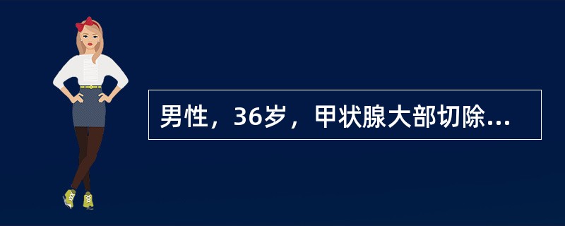 男性，36岁，甲状腺大部切除手术后6小时出现憋气，逐渐发展为呼吸困难，敷料上有少量血液浸透，应首先考虑发生了（）