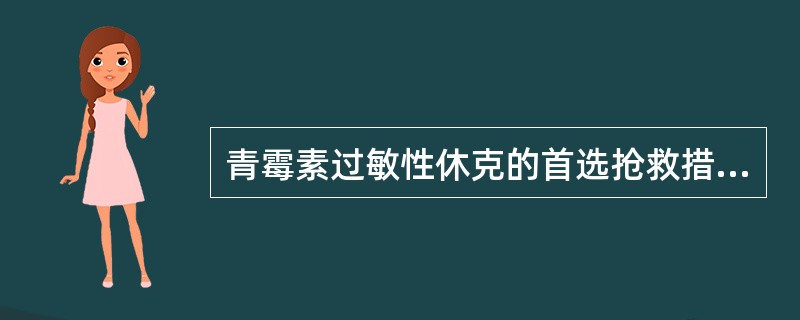 青霉素过敏性休克的首选抢救措施是（）。