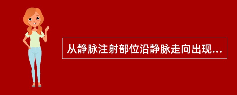 从静脉注射部位沿静脉走向出现条索状红线、肿痛等症状时宜（）。