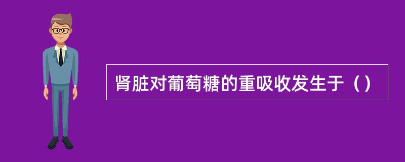 肾脏对葡萄糖的重吸收发生于（）