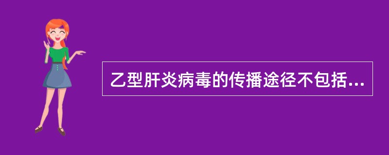 乙型肝炎病毒的传播途径不包括（）