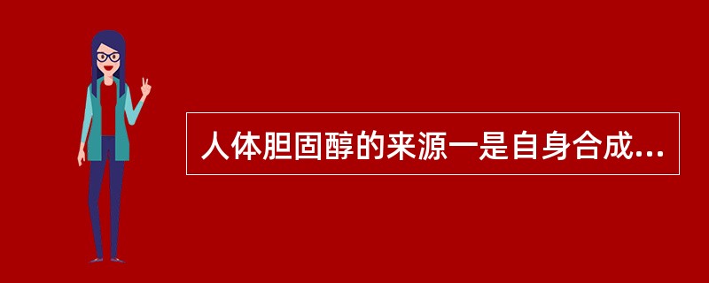 人体胆固醇的来源一是自身合成，二是从食物摄取。摄入过多可抑制胆固醇的吸收及体内胆固醇的合成。（）