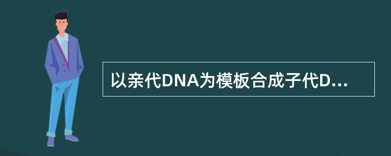 以亲代DNA为模板合成子代DNA分子（）。