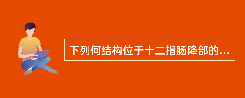 下列何结构位于十二指肠降部的后内侧壁？（）