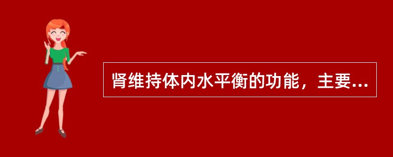 肾维持体内水平衡的功能，主要靠调节下列哪项活动来实现？（）