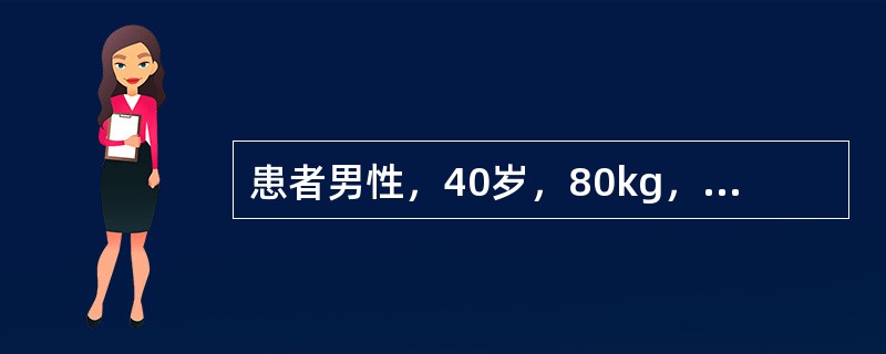 患者男性，40岁，80kg，因从高处坠落颅脑着地后昏迷就诊于急诊外科。因左耳外耳道留血急请耳鼻喉科会诊。检查患者同时伴有左侧面瘫。已行外科包扎。患者病情稳定后纯音测听为感音神经性听力损失，脑干诱发电位