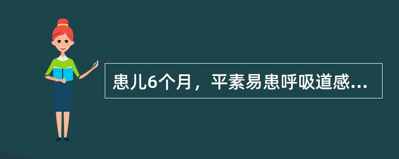 患儿6个月，平素易患呼吸道感染，活动后气急、多汗。查体：心前区隆起，左侧第2肋间近胸骨旁可扪及收缩期震颤，并在该处可闻及粗糙的连续性机器样杂音，以收缩期杂音为主，X线检查示左室增大，有“肺门舞蹈征”，