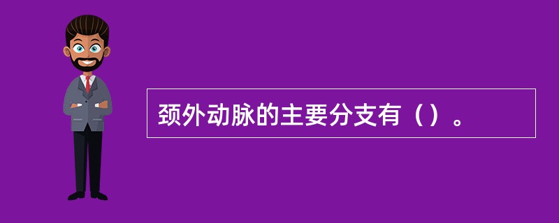 颈外动脉的主要分支有（）。