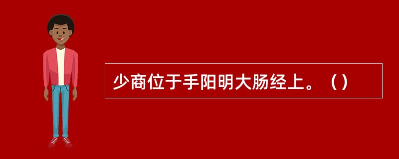 少商位于手阳明大肠经上。（）