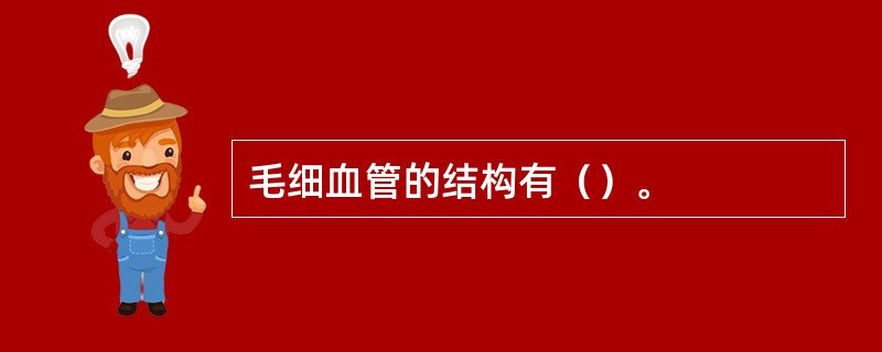 毛细血管的结构有（）。