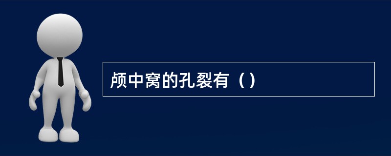 颅中窝的孔裂有（）