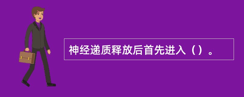 神经递质释放后首先进入（）。