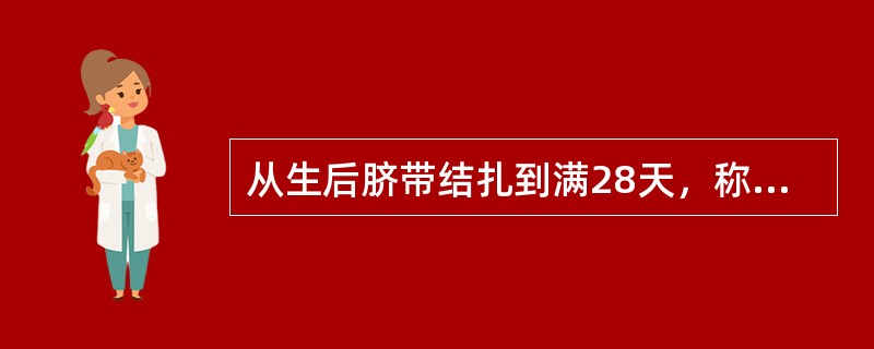 从生后脐带结扎到满28天，称为（）