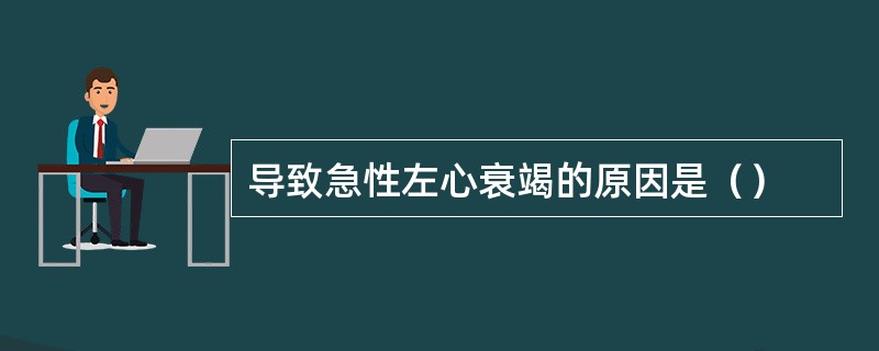 导致急性左心衰竭的原因是（）