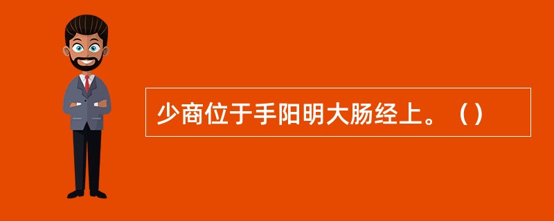 少商位于手阳明大肠经上。（）