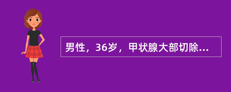 男性，36岁，甲状腺大部切除手术后6小时出现憋气，逐渐发展为呼吸困难，敷料上有少量血液浸透，应首先考虑发生了（）