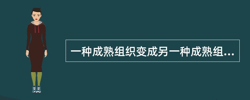 一种成熟组织变成另一种成熟组织的过程称为（）