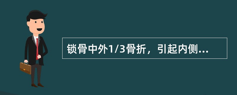锁骨中外1/3骨折，引起内侧段向后上方移位的肌肉是（）