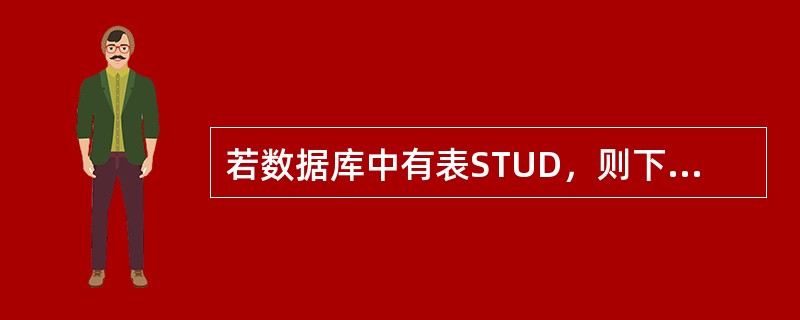 若数据库中有表STUD，则下列函数实现的功能是（　　）。<br /><img border="0" style="width: 500px; heigh