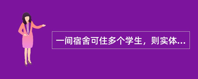 一间宿舍可住多个学生，则实体宿舍和学生之间的联系是（　　）。