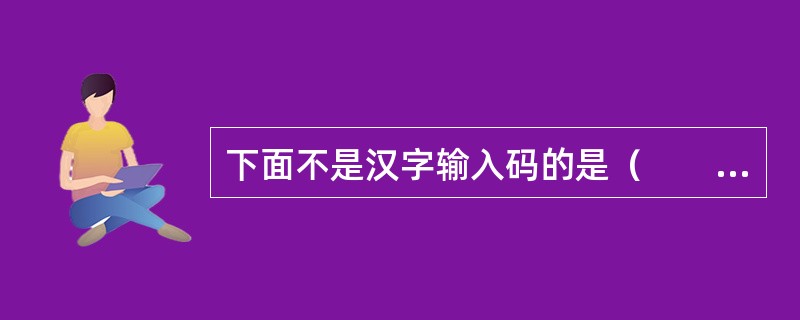 下面不是汉字输入码的是（　　）。