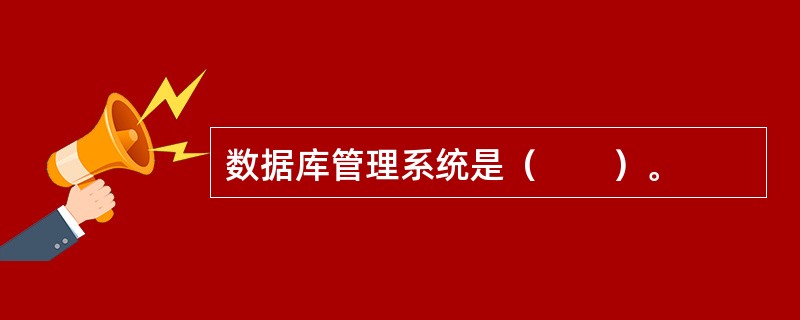 数据库管理系统是（　　）。