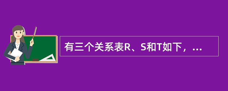有三个关系表R、S和T如下，其中三个关系对应的关键字分别为A，B和复合关键字（A，B）。<br /><img border="0" style="wid