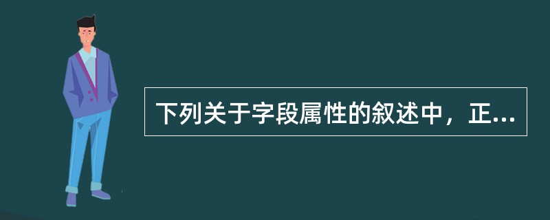 下列关于字段属性的叙述中，正确的是（　　）。